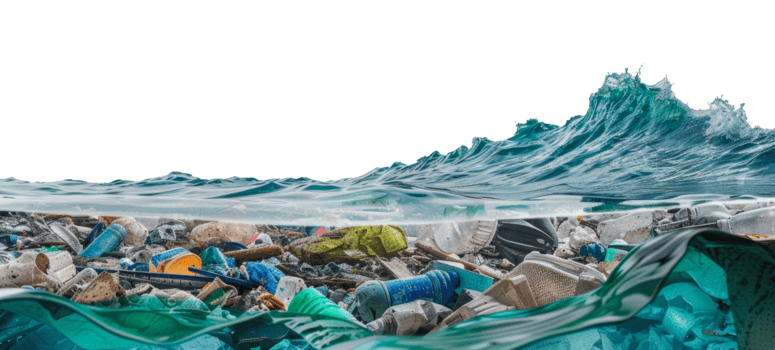 Plastic pollution wave